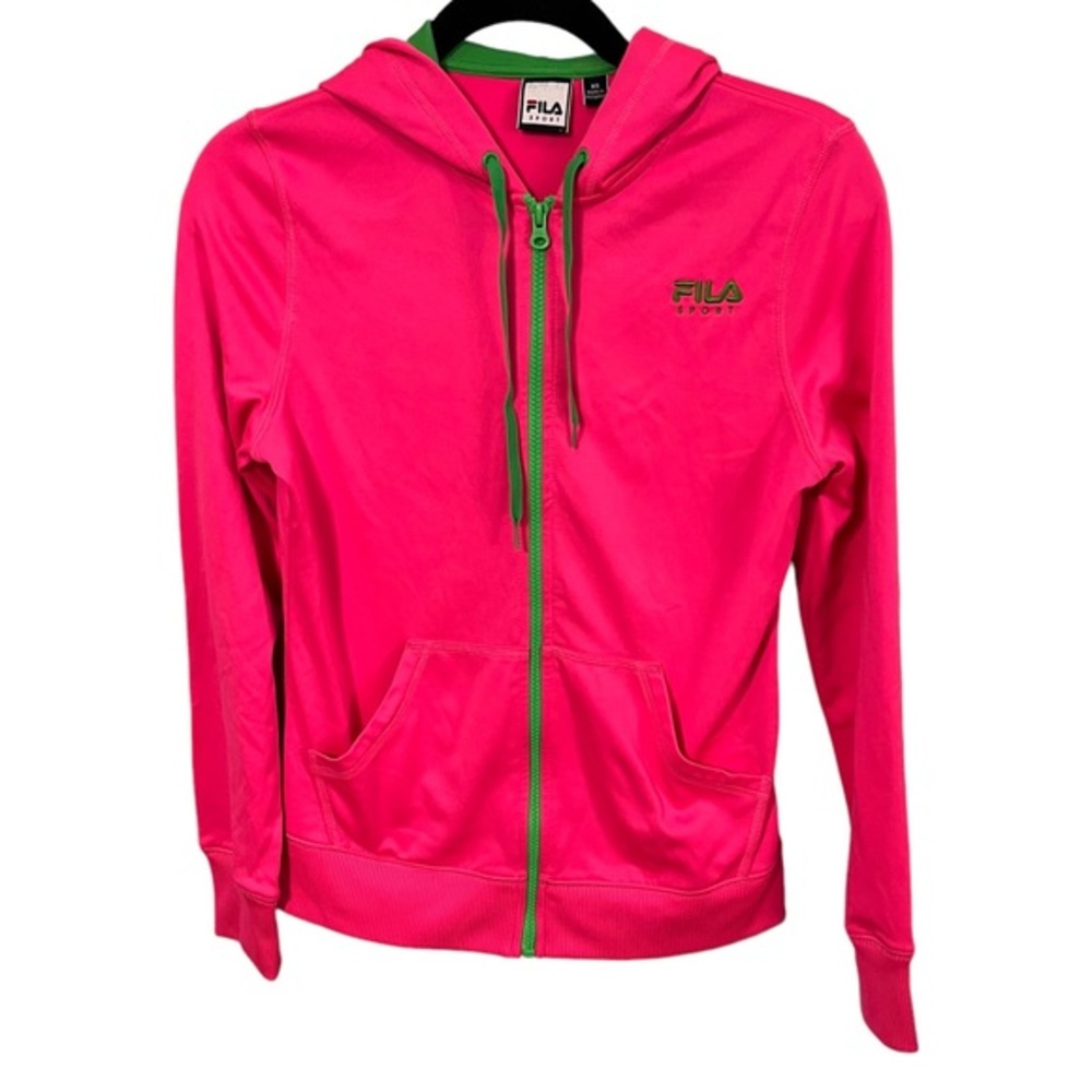 Fila Hot Pink Jacket Full Zip Hooded Size XS